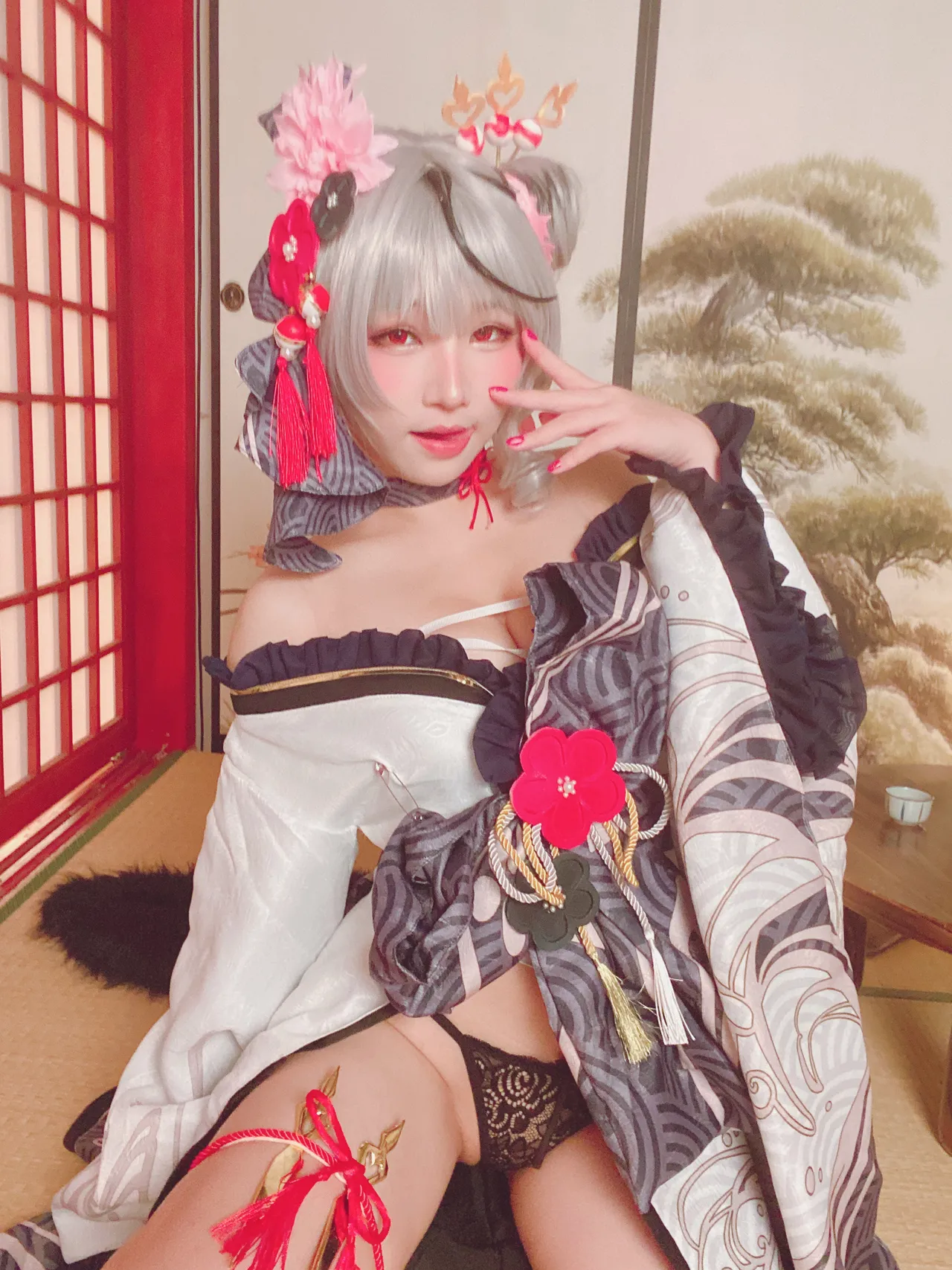 Takanashi Hanari - Sakamata Chloe yukata-erohere23.webp