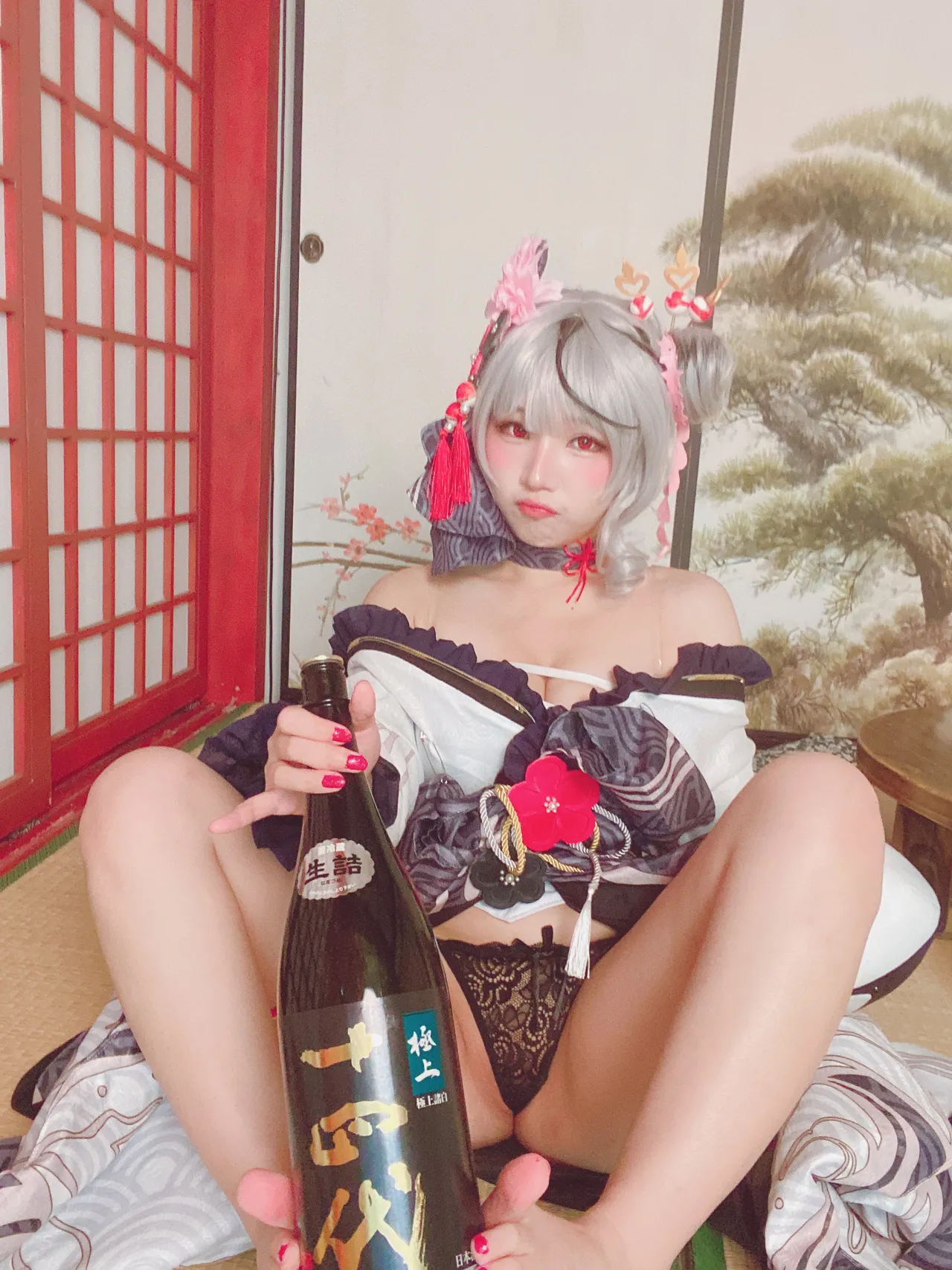 Takanashi Hanari - Sakamata Chloe yukata-erohere33.webp