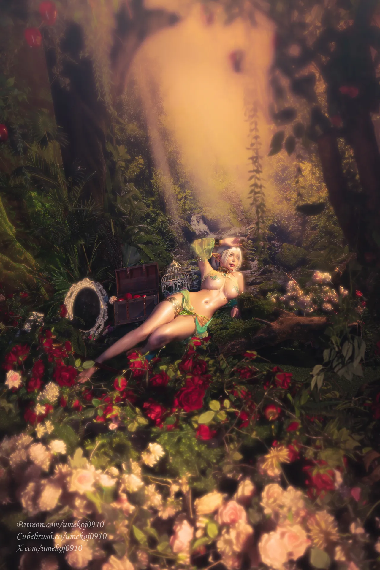 Umeko J - Frieren x Rukkhadevata outfit「Frieren Beyond Journey's End」-erohere40.webp