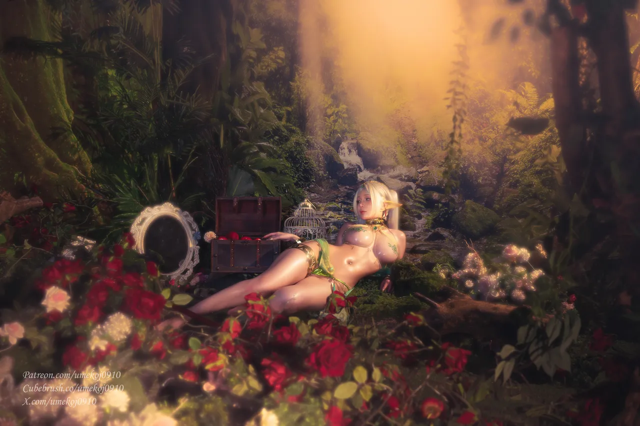 Umeko J - Frieren x Rukkhadevata outfit「Frieren Beyond Journey's End」-erohere41.webp
