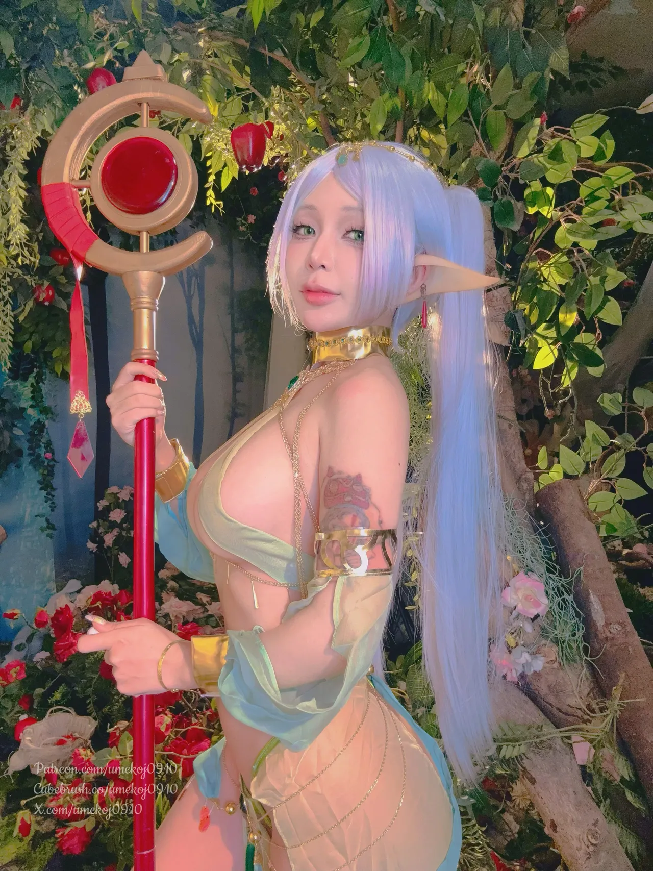 Umeko J - Frieren x Rukkhadevata outfit「Frieren Beyond Journey's End」-erohere70.webp