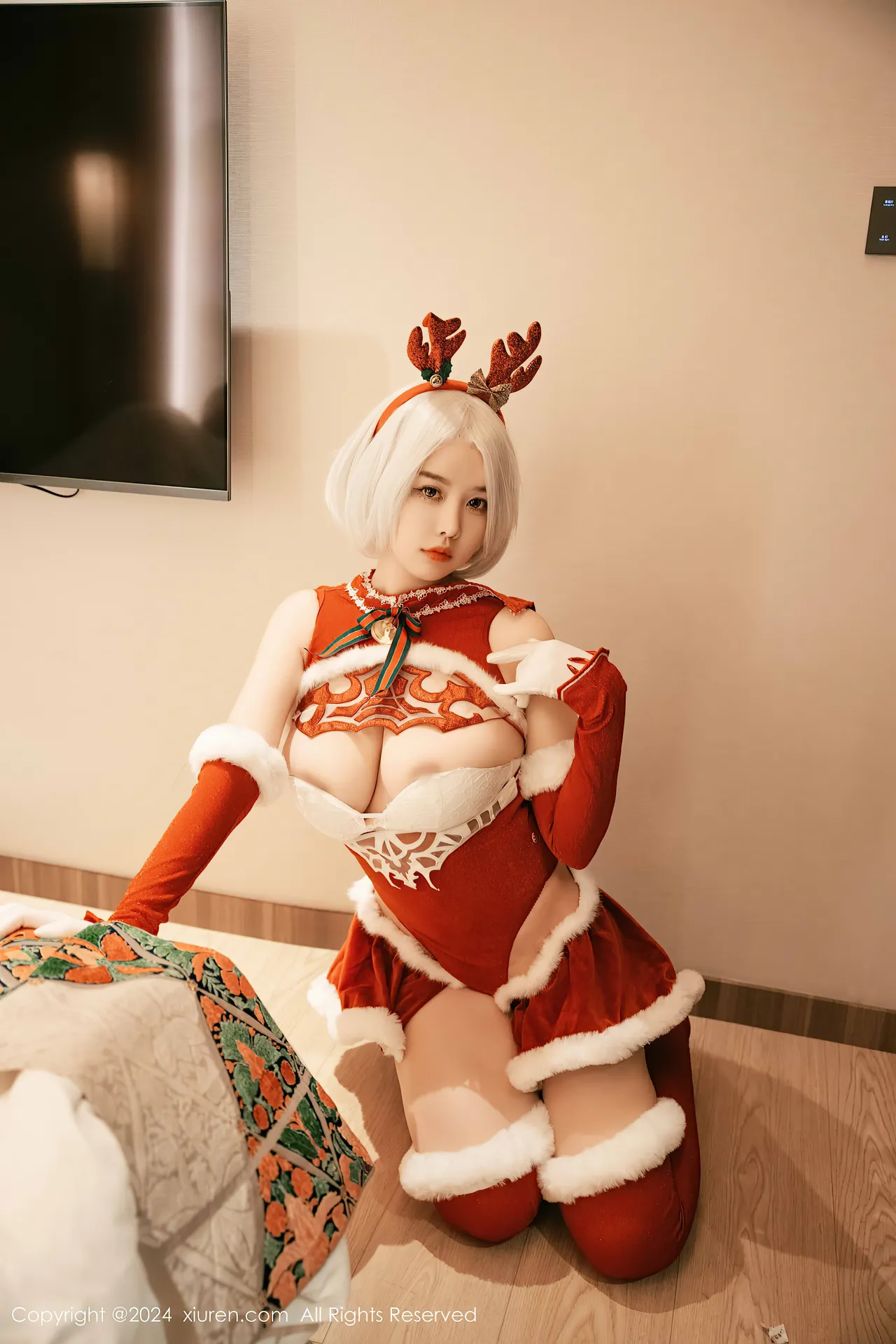 Xiuren秀人网 樱桃小犊子 Yorha 2B Chrismast-erohere23.webp