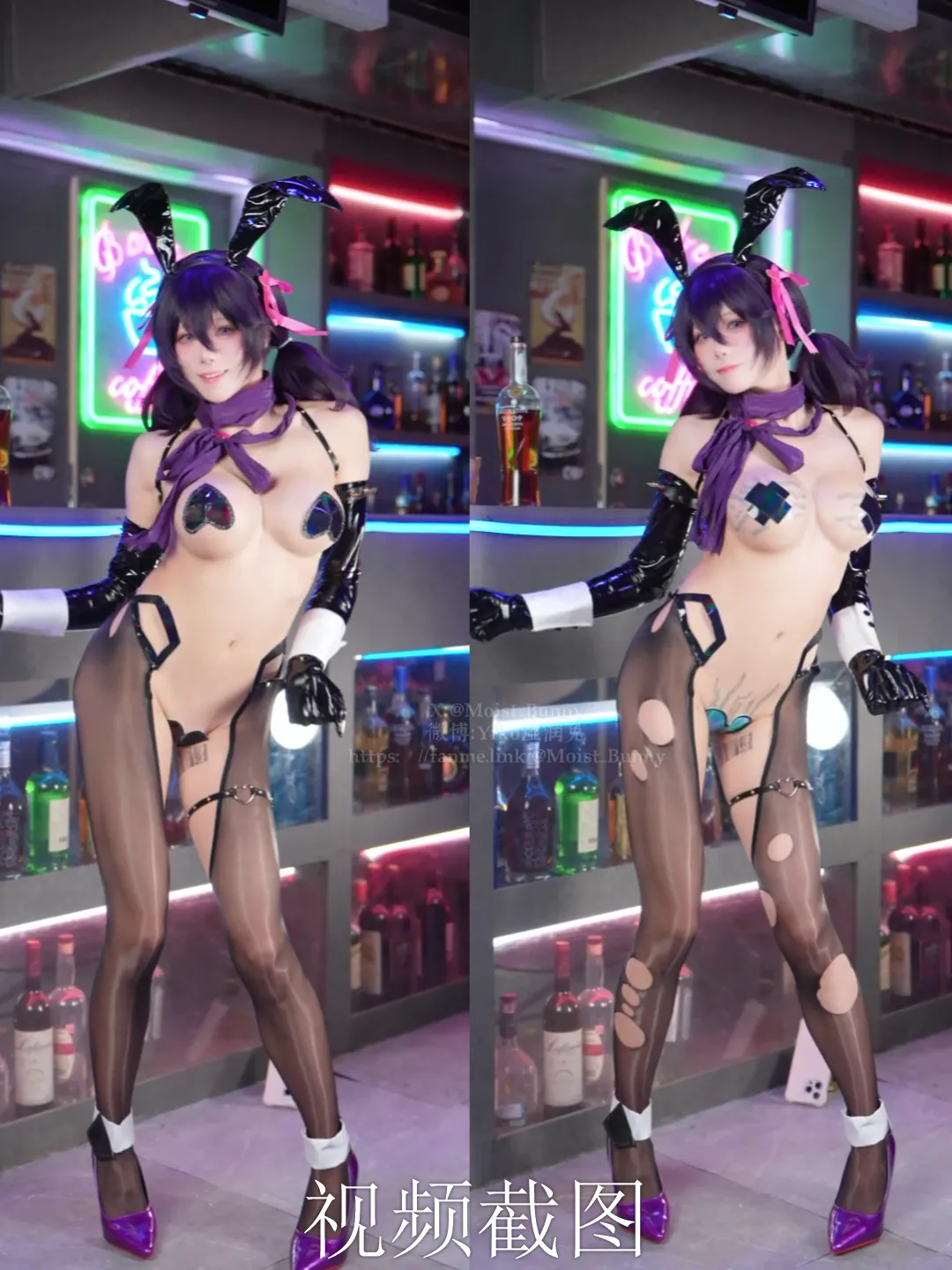 Yiko湿润兔 - 棕色尘埃 罗安 名人兔女郎-erohere89.webp