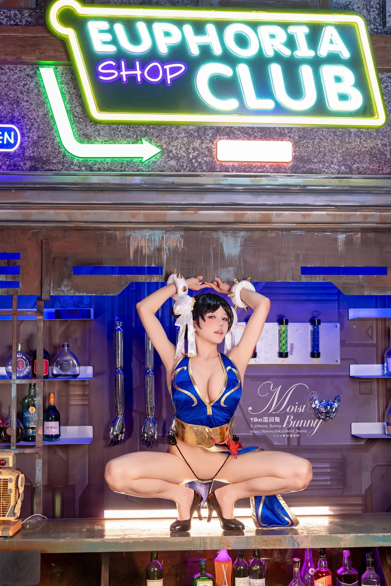 Yiko湿润兔 - 街头霸王 春丽 桃花旗袍-erohere35.webp