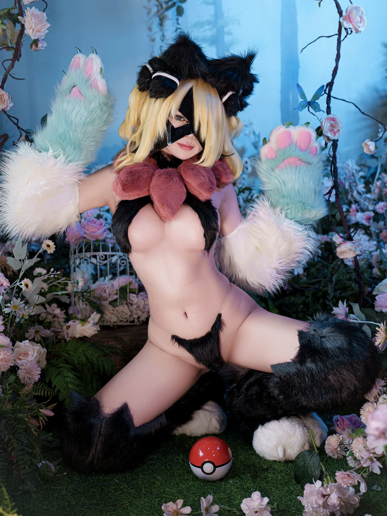 ZinieQ - Cynthia in Meowscarada Costume-erohere7.webp