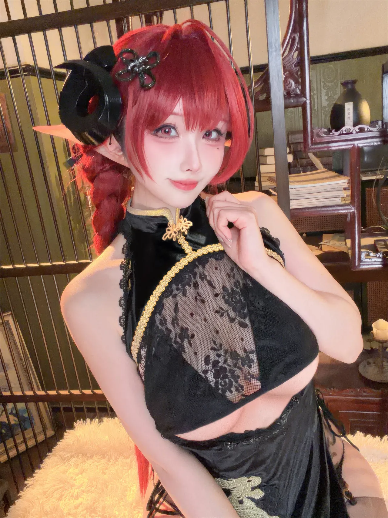 rioko凉凉子 - 碧蓝航线 兴登堡 旗袍 深阁舞戏-erohere22.webp