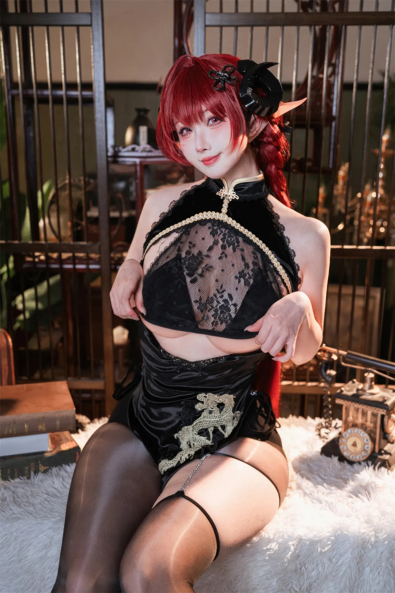 rioko凉凉子 - 碧蓝航线 兴登堡 旗袍 深阁舞戏-erohere3.webp